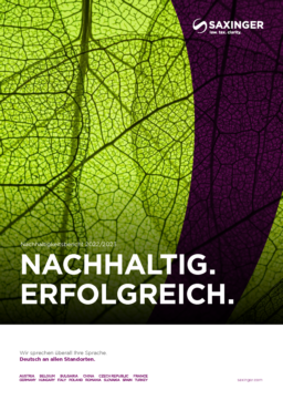 SAXINGER Rechtsanwalts GmbH - Nachhaltigkeitsbericht 2022/2023. Nachhaltig. Erfolgreich