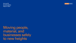 Alimak Group AB - Annual & Sustainability Report 2024. Moving people, material, and businesses safely to new heights