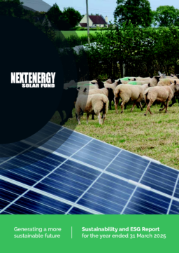 NextEnergy Solar Fund Limited - Sustainability and ESG Report for the year ended 31 March 2025. Generating a More Sustainable Future