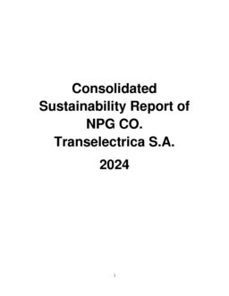 Transelectrica SA - Consolidated Sustainability Report of NPG CO. Transelectrica S.A. 2024