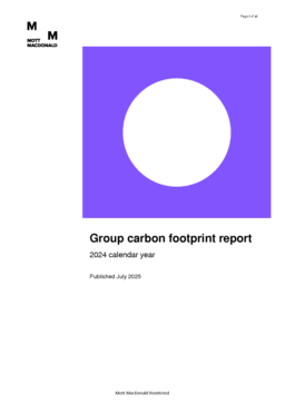 Mott MacDonald Group Ltd - Group carbon footprint report 2024 calendar year