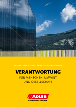 ADLER-Werk Lackfabrik Johann Berghofer GmbH & Co KG - Nachhaltigkeitsbericht Umwelterklärung 2024/2025. Verantwortung. Fur Menschen, Umwelt Und Gesellschaft