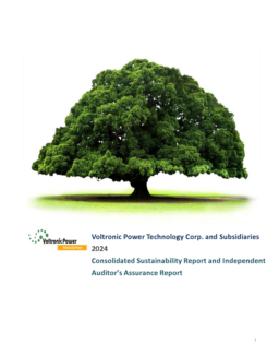 Voltronic Power Technology Corporation - 2024 Consolidated Sustainability Report and Independent Auditor’s Assurance Report