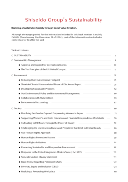Shiseido Co Ltd - Shiseido's Corporate Social Responsibility Back Issues 2024