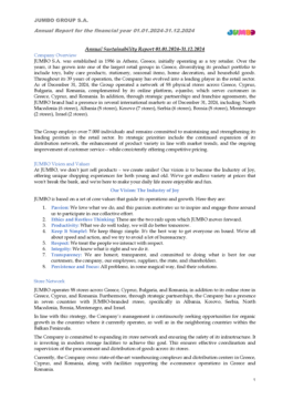 Jumbo SA - Annual Sustainability Report 01.01.2024-31.12.2024