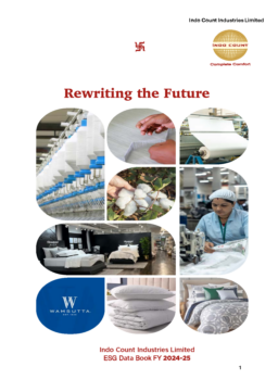 Indo Count Industries Limited - ESG Data Book FY 2024-25. Rewriting the Future