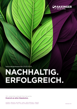 SAXINGER Rechtsanwalts GmbH - Nachhaltigkeitsbericht 2023/2024. Nachhaltig. Erfolgreich