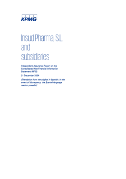 Insud Pharma SL - Non-Financial Information Statement 2024
