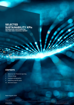 Springer Nature Group - Selected Sustainability KPIs Information Supplementing the 2025 Non-financial Report