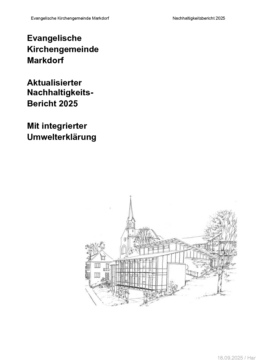 Evangelischen Kirchengemeinde Markdorf - Aktualisierter Nachhaltigkeitsbericht 2025 mit integrierter Umwelterklärung