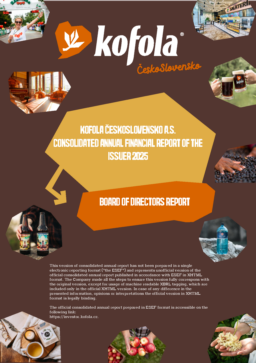 Kofola ČeskoSlovensko as - Consolidated Annual Financial Report of the Issuer 2025