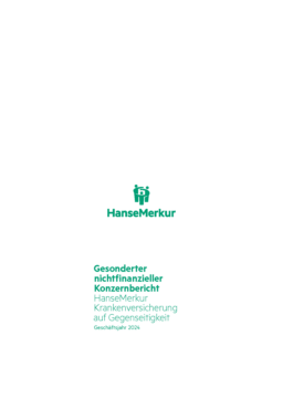 HanseMerkur Krankenversicherung auf Gegenseitigkeit - Gesonderter nichtfinanzieller Konzernbericht Geschäftsjahr 2024
