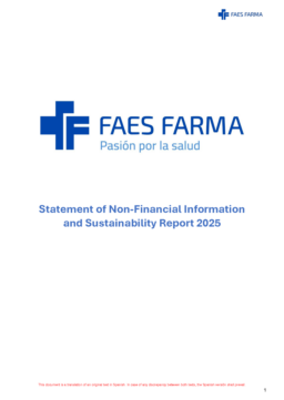 FAES Farma SA - Statement of Non-Financial Information and Sustainability Report 2025