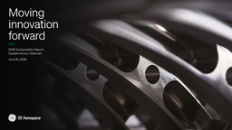 GE Aerospace - 2026 Sustainability Report: Supplementary Materials. Moving innovation forward