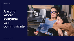 Tobii Dynavox AB - Annual & sustainability report 2025. A world where everyone can communicate