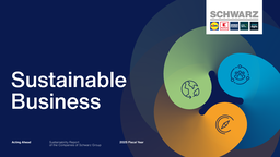 Schwarz Corporate Affairs GmbH & Co KG - Sustainability Report of the Companies of Schwarz Group 2025 Fiscal Year. Sustainable Business