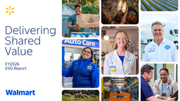 Walmart Inc - FY2026 ESG Report. Delivering Shared Value