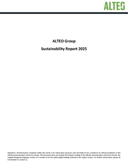 ALTEO Energiaszolgáltató Nyrt - Sustainability Report 2025