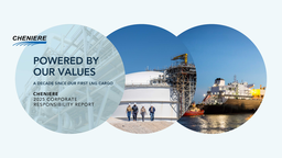 Cheniere Energy Inc - 2025 Corporate Responsibility Report. Powered by Our Values