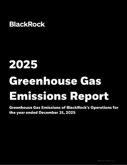 BlackRock Inc - 2025 Greenhouse Gas Emissions Report