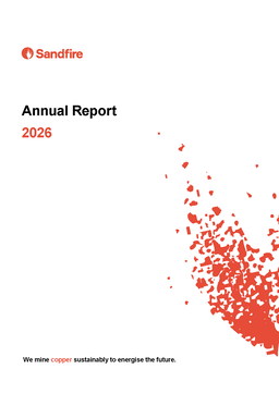 Sandfire Resources NL - 2026 Annual Report. We mine copper sustainably to energise the future