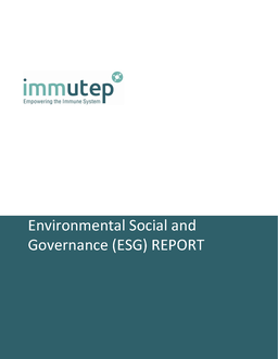 Immutep Limited - Environmental Social and Governance (ESG) Report August 2026