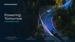 BorgWarner Inc - 2026 Sustainability Report. Powering Tomorrow