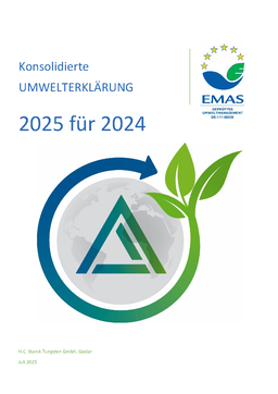 HC Starck GmbH - Konsolidierte Umwelterklärung 2025 für 2024