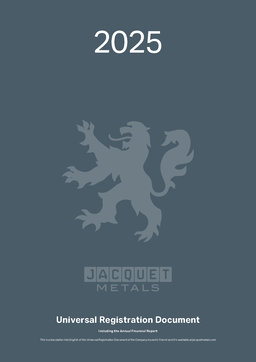 Jacquet Metals Service SA - Universal Registration Document Including the Annual Financial Report 2025