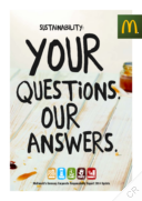 McDonald's Deutschland LLC - Corporate Responsibility Report 2014 Update. Sustainability: Your Questions. Our Answers