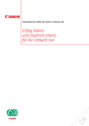 Canon (Schweiz) AG - Umweltbericht 2003