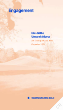 Stadtsparkasse Köln - Die dritte Umweltbilanz der Stadtsparkasse Köln Dezember 2001. Engagement